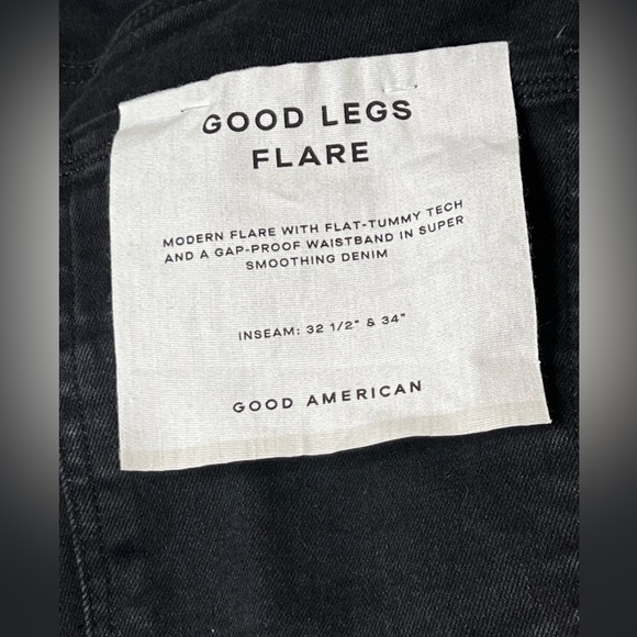 Good American Power Stretch Pull-On Flare Jeans - Picture 7 of 9